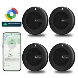 GPS Tracker für Android,Google Autorisiert, Bluetooth-Tracker ,SmartTag Key Finder für Gepäck/Auto/Brieftasche/Fahrrad/Haustiere , Schwarz